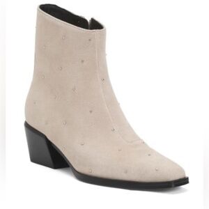 rag & bone Beige Ankle Boots 
with Studded Detail